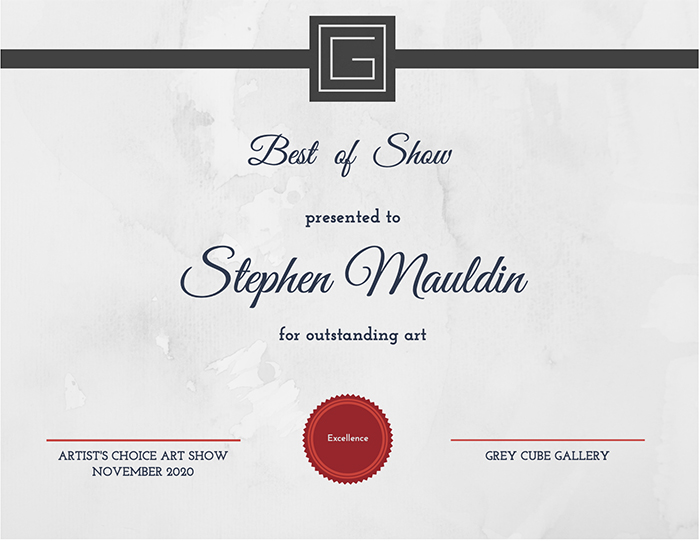 Grey Cube:Artist&#39;s Choice Best of Show